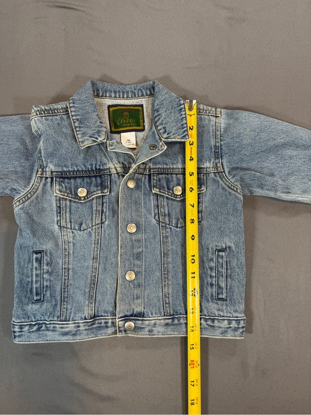 Vintage Baby Gap Classic Denim Jacket Toddler 3 Years Light Wash
